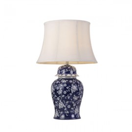 Telbix-Iris TL-BL+WH Table Lamp-White Flower & Blue/White